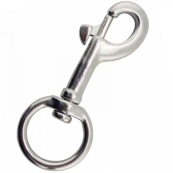 Lightweight Stainless Steel Swivel Eye Snap Hook Carabiner for Outdoor Pet Leash Wire Diving Equipment