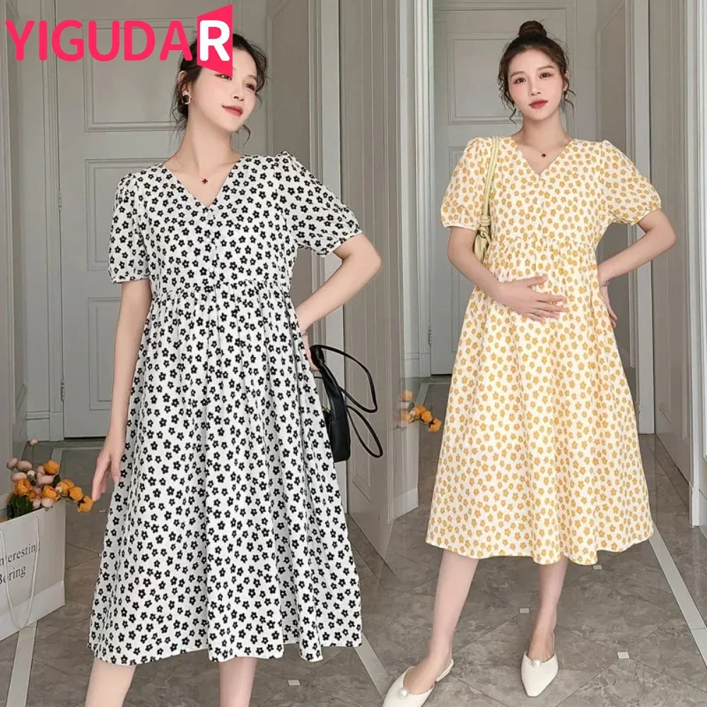 

Fashion Breastfeeding Maternity Nursing Dress Summer 2025 Casual Long Pregnancy Dress clothes for pregnant women Party Dress