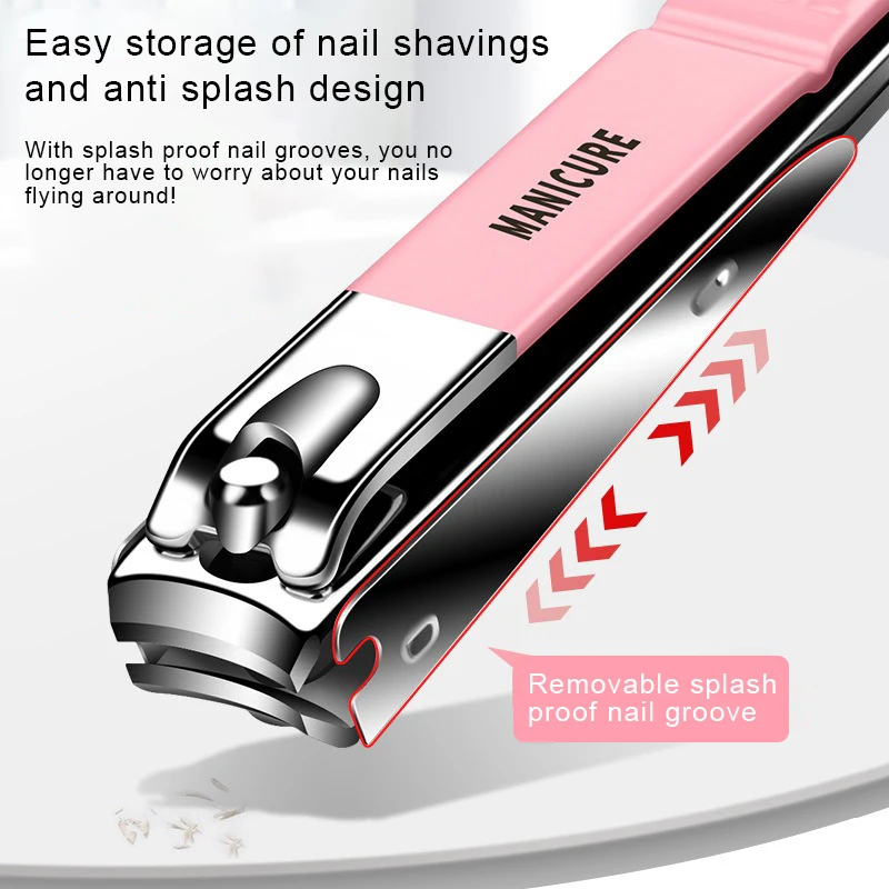 Ensemble de coupe-ongles vert rose avec coupe de sourcils, acier au carbone, boîte de rangement Portable pour voyage, Kit d'ongles