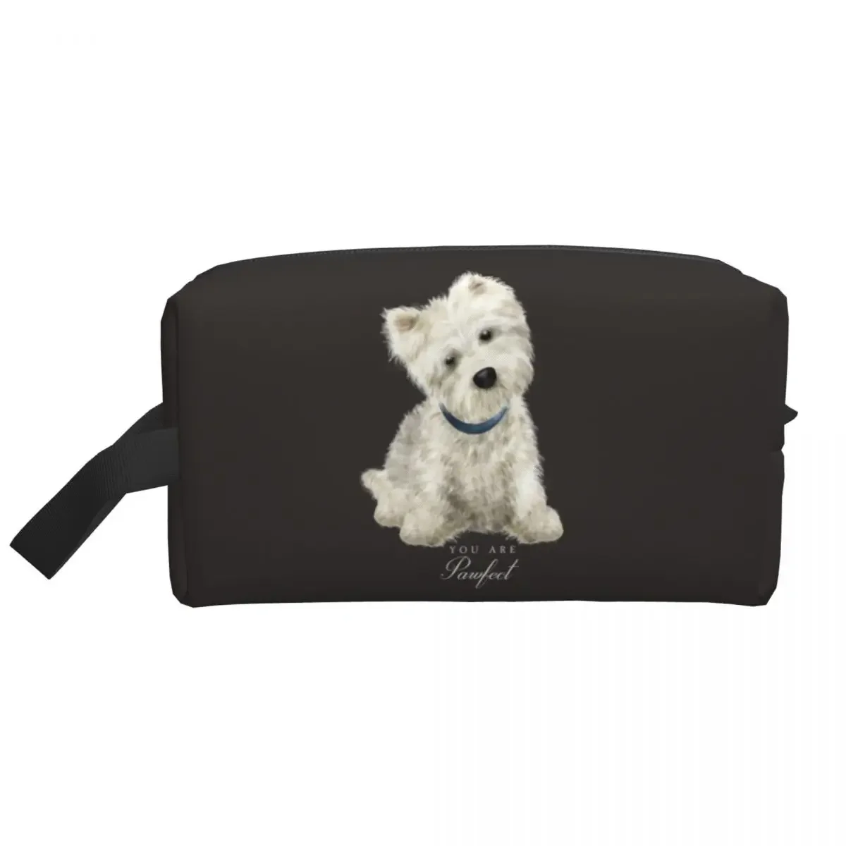 Cute West Highland White Terrier Dog Toiletry Bag Westie Puppy Makeup Cosmetic Organizer Ladies Beauty Storage Dopp Kit Case