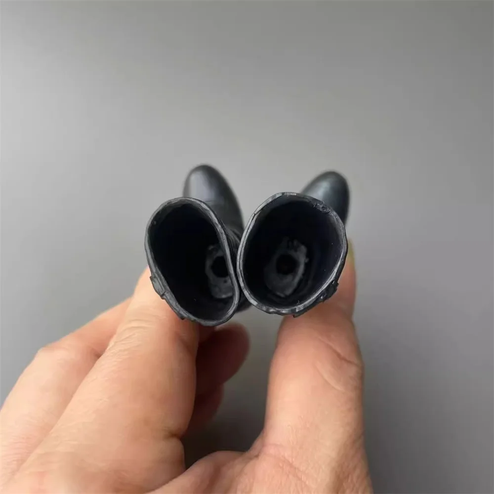 1/6e ZYTOYS WWII Soldaat Pop Vrouwelijke Action Figure Zwart Effen Laars Schoen PVC Materiaal Voor 12 "Pop Figuur verzamelen DIY