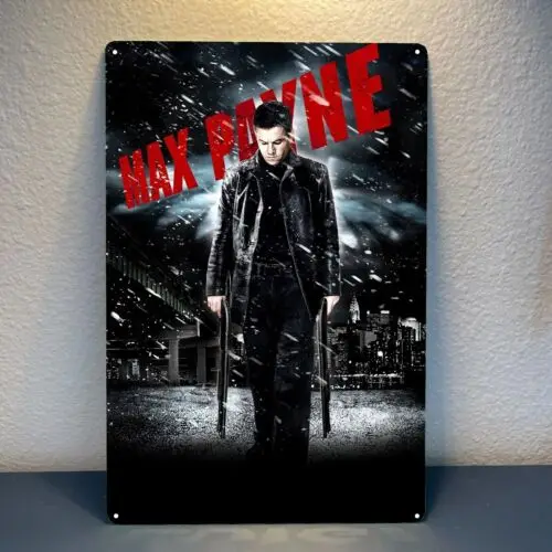 1p，Max Payne Movie Metal Poster - Collectable Tin Sign - 20x30cm