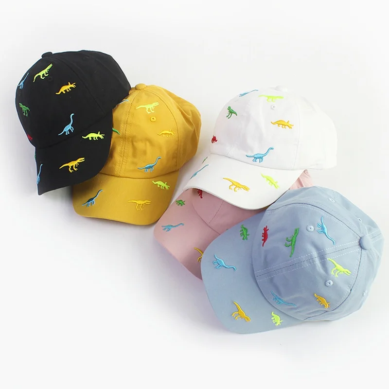 Dinosaur Kids Baseball Cap Embroidery Children Girl Boy Sun Hat Spring Summer Outdoor Adjustable Beach Hat