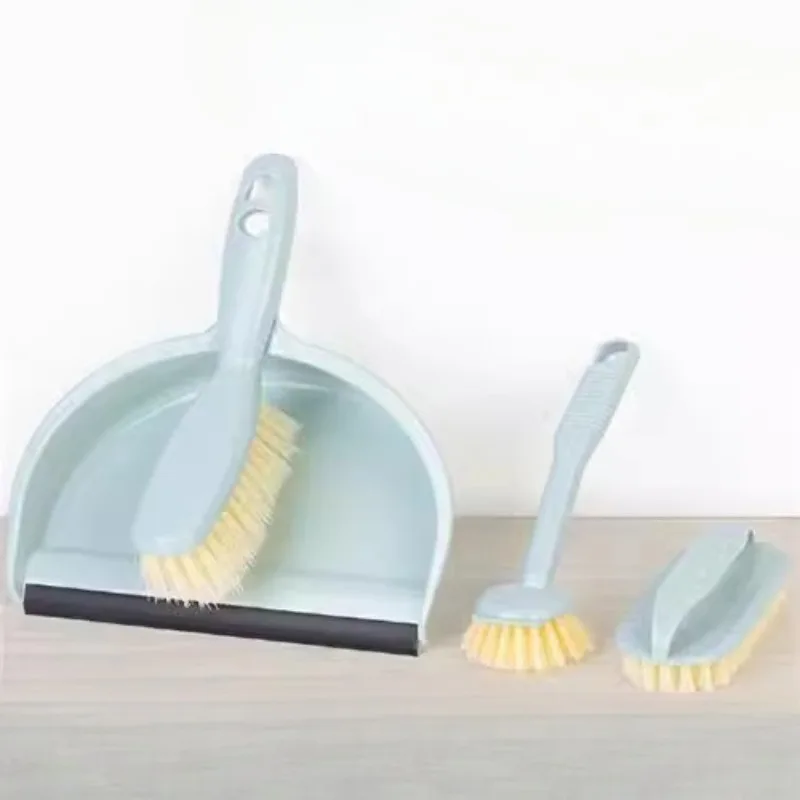 Mini Dustpan and Brush Set Multi-Functional Cleaning Tool with Hand Broom Brush Plastic Dust Pan for Home Desktop