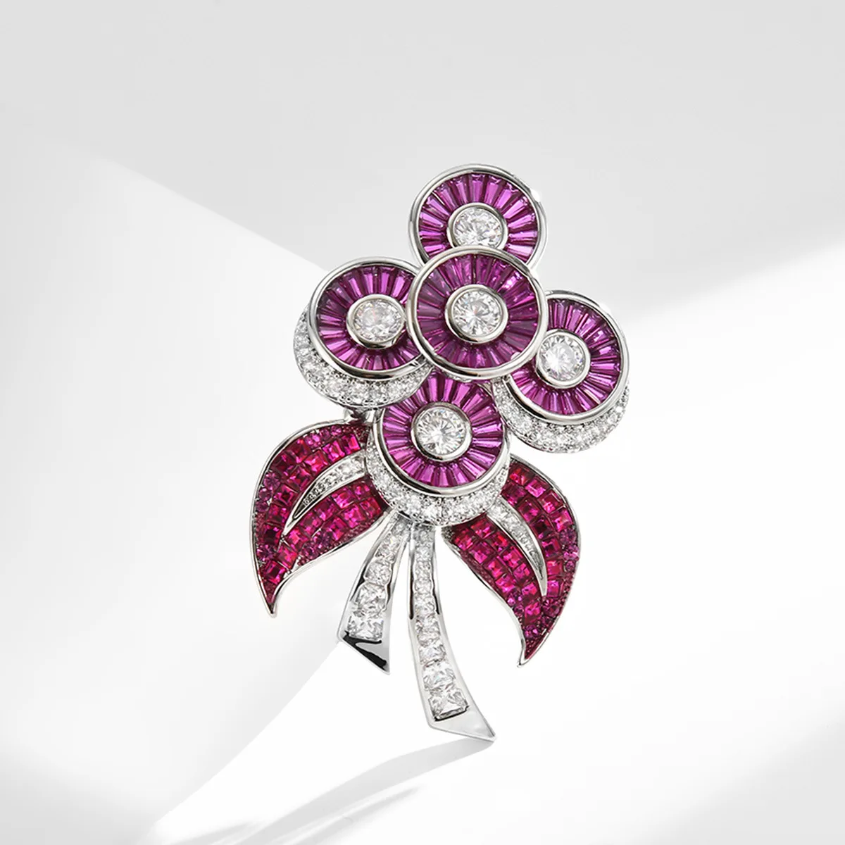 بروش زهر بوهينيا، دبوس طية صدر السترة مرصع بالزركون للبدلة، وصل حديثًا على شكل زهور أنيقة #2