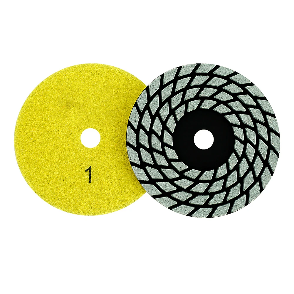 Dry Polishing Pads 4 Inch 100mm Flexible Sanding Disc For Granite Marble Stone Quartz Terrazzo Cement Floor Grinding Tool