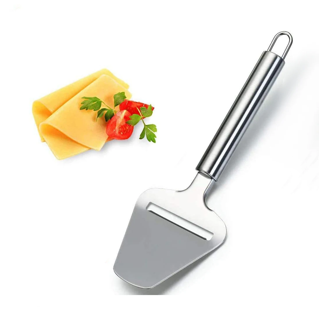 Cheese Slicer Stainless Steel, Cheese Knife Heavy Duty Plane Cheese Cutter, Server for Semi-Soft, Semi-Hard Cheeser Grater