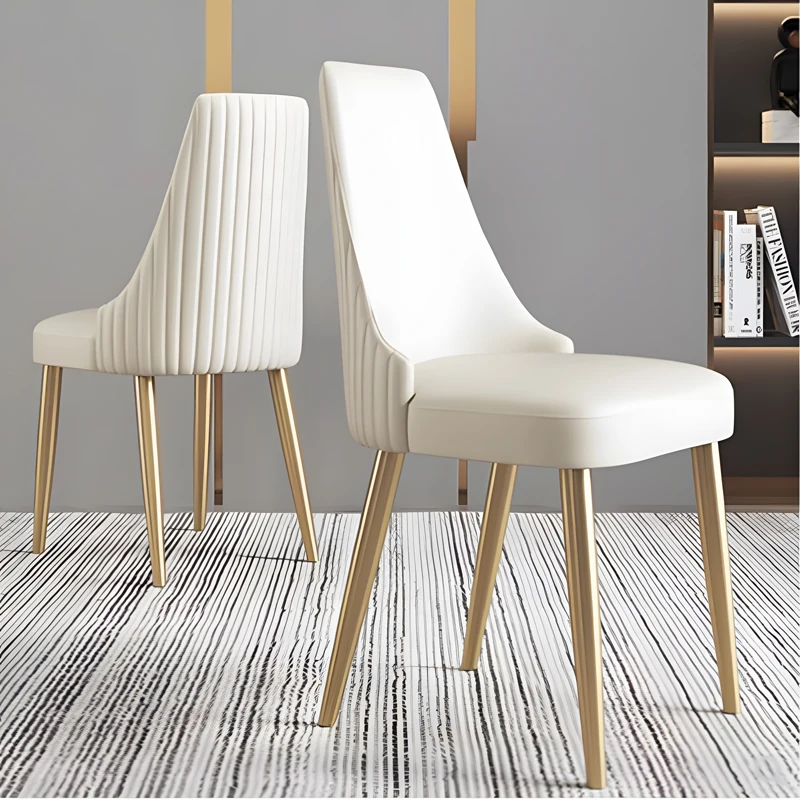 

Luxury Hotel Small Dining Chairs Modern White Back Rustic European Dining Chairs Unique Gold Sillas Para Comedor Home Furniture