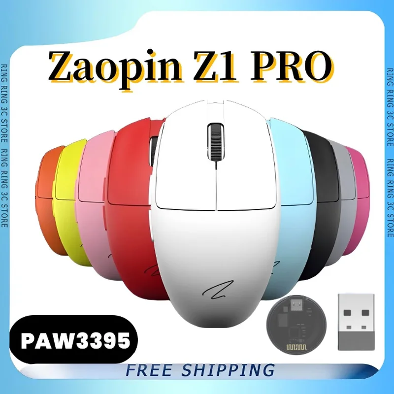 Zaopin Z1 PRO PAW3395 Mouse 2-Mode 2.4G Ultralight Wireless Gaming Mouse Lightweight Ergonomic Office Laptop Gamer PC Game Mice