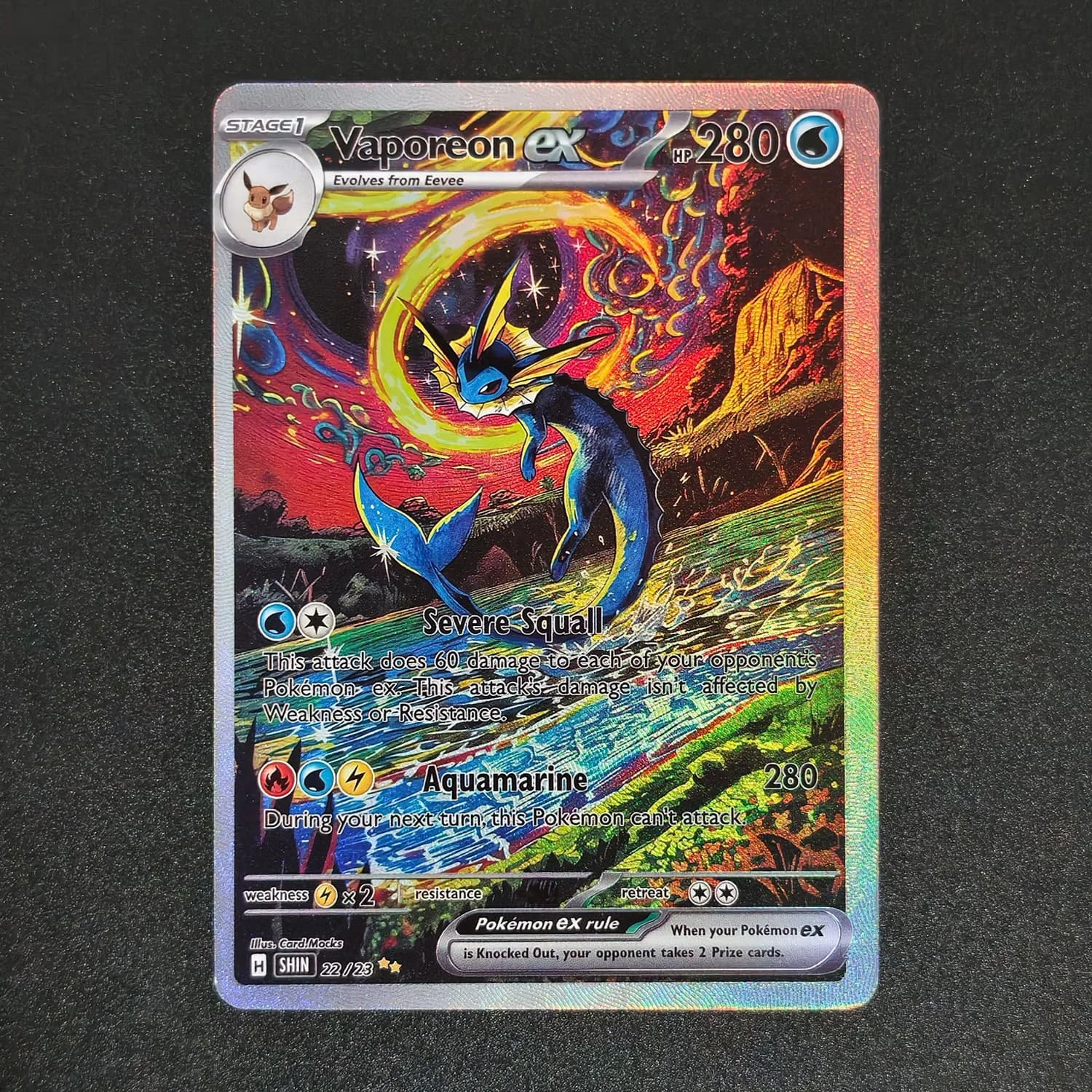 Self Made English Shining Charizard Mewtwo Gengar Espeon Gardevoir Meowth Mudkip Rapidash Game Anime Card Toy view 5