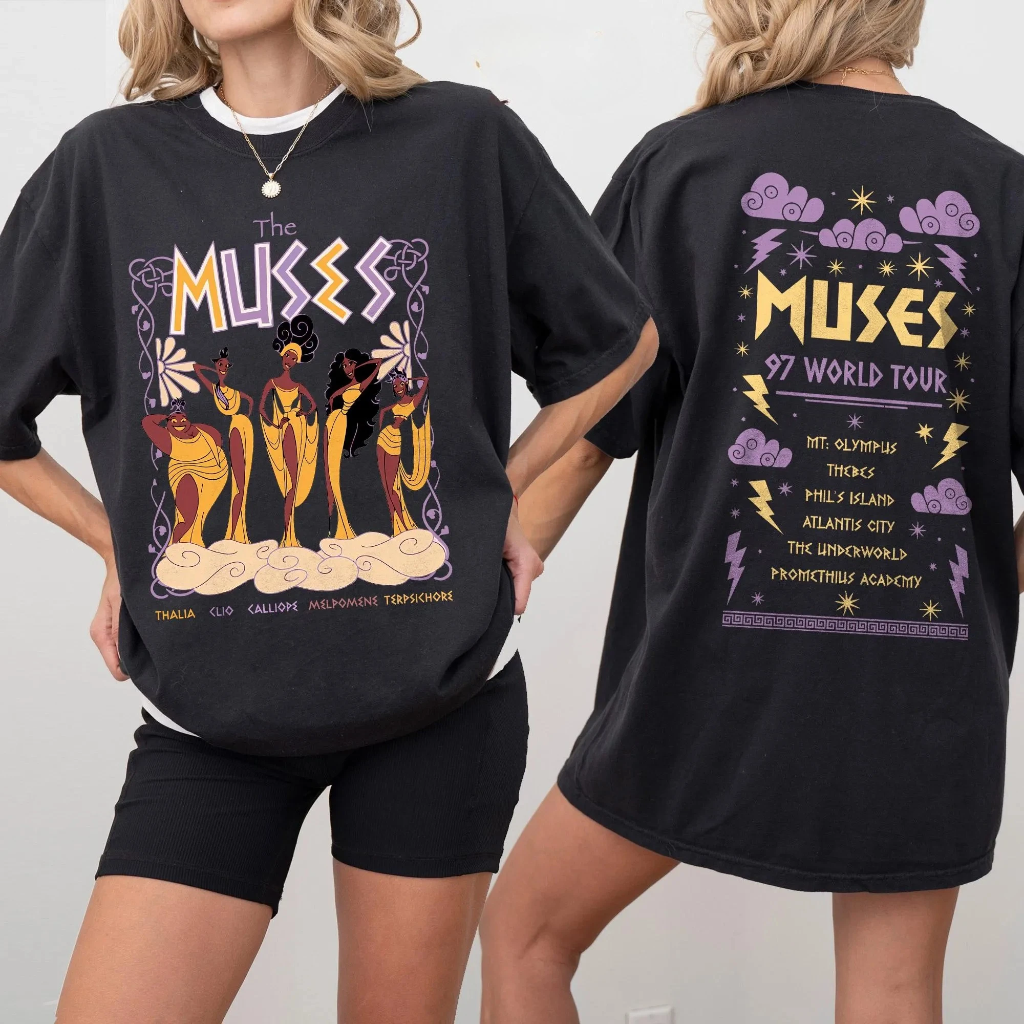 Disney Hercules Muse 97 World Tour Camisa Retro Disney Hercules Muse Song Concierto Camisa Unisex