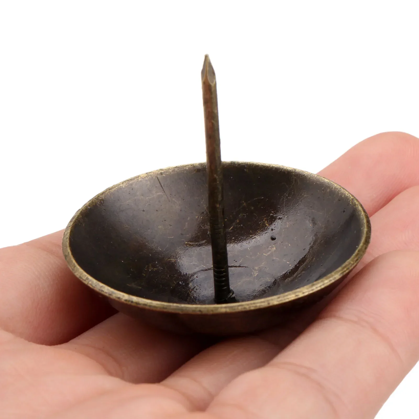 1Pc 40MM Antique Brass Upholstery Nail Decorative Upholstery Tacks Stud Jewelry Wooden Box Furniture Decorative Pushpin Doornail