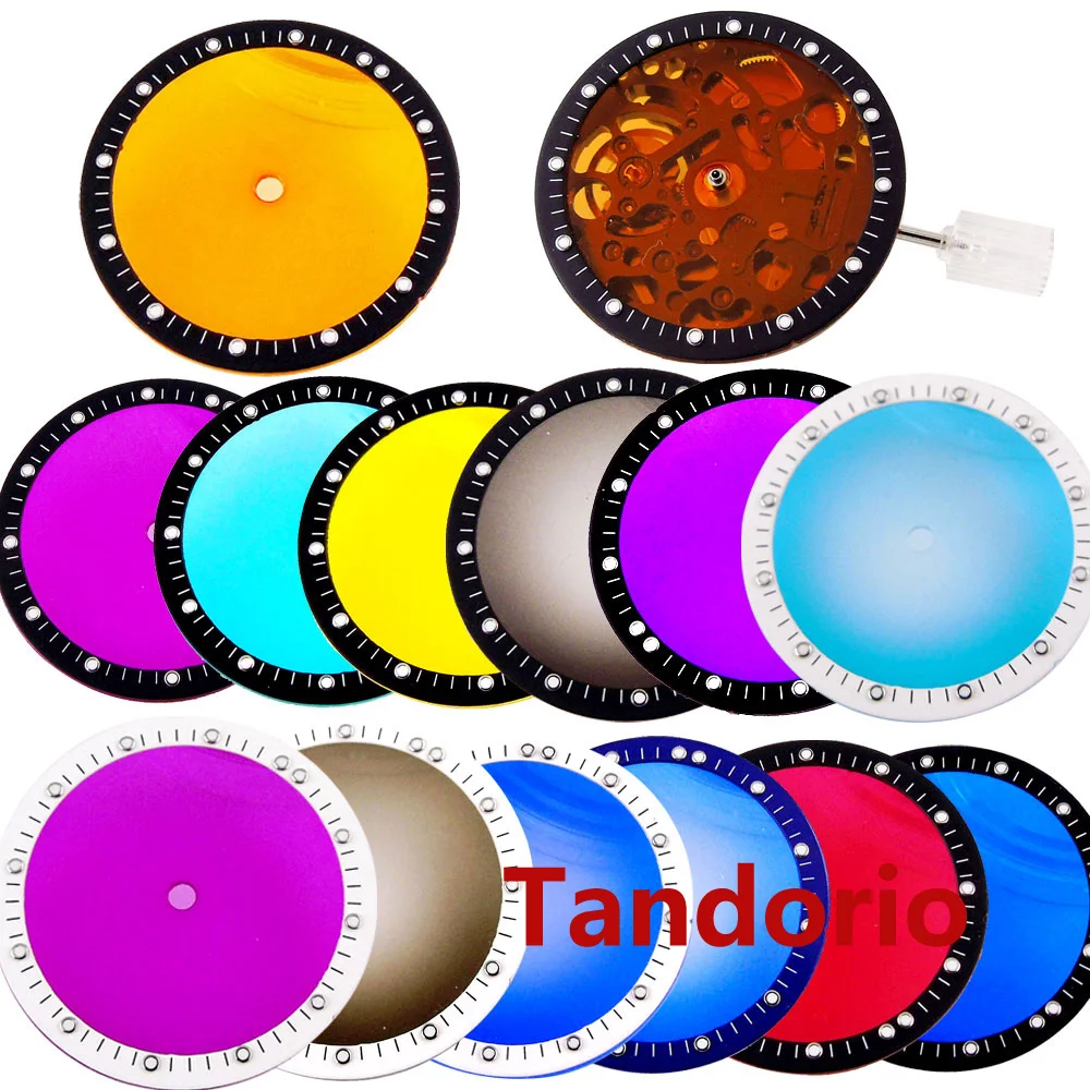 28.5MM Watch Dial Transparent Watch Dial Luminous Face for NH70 NH72 NH73 Movement Watch Parts