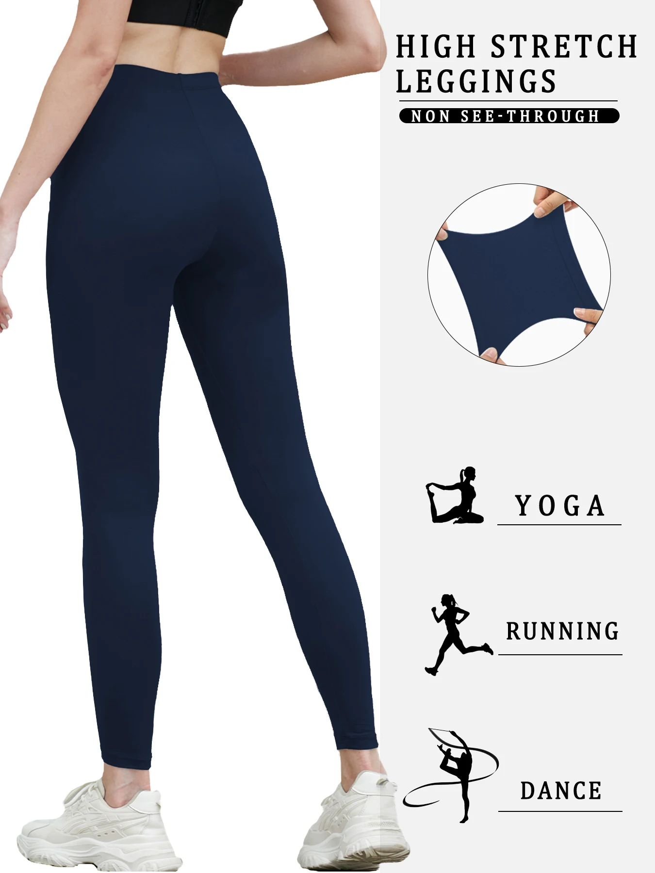 Leggings súper suaves de tiro bajo para mujer, alta elasticidad para entrenamiento, yoga, correr y uso informal diario, medias elásticas cómodas