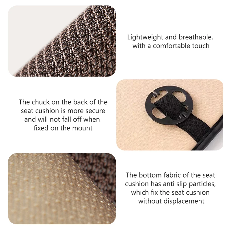 Anti-Slip Ice Silk Car Seat Cushion Universal Cool Seat Cover For Audi RS A1 A2 A3 A5 A6 A8 RS7 RS8 ABT view 5