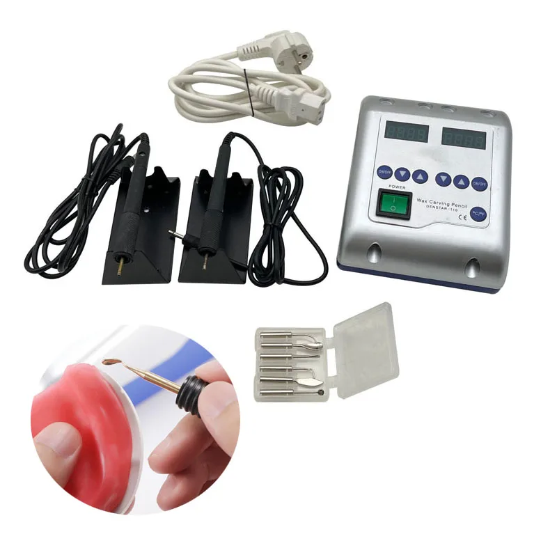 آلة نحت الشمع الكهربائية مع قلمين و6 نصائح معدات مختبر الأسنان الدقيقة المهنية أدوات المجوهرات DIY