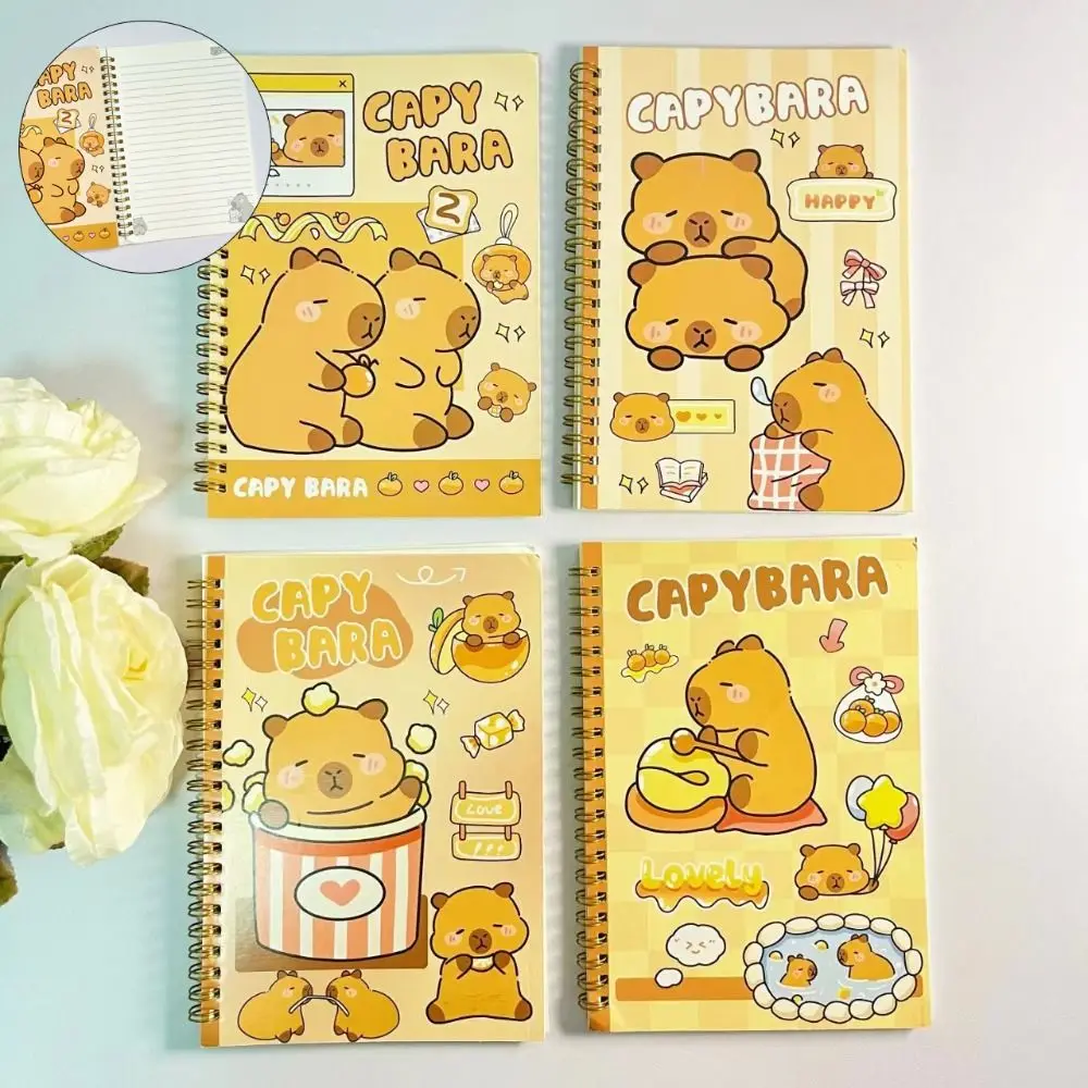 Capybara Loose Leaf Notebook A5 Horizontal Line Notepad Journal Planner Studens Hand Account Book School Office Supplies