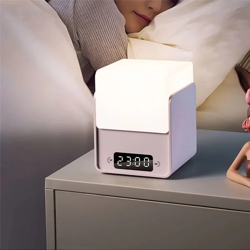 

THIVN-USB Charging LED Night Light Fun & Simple Design Multifunctional Electronic Clock Light