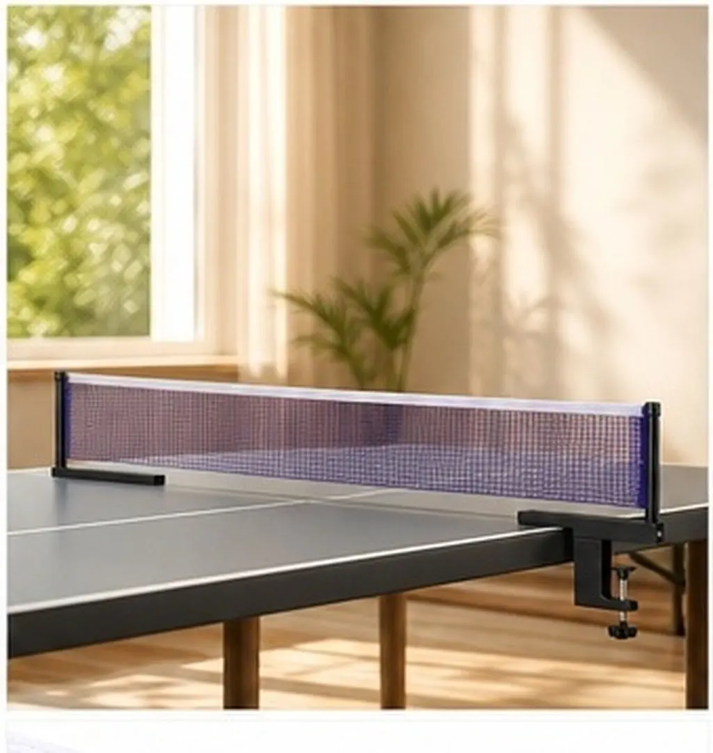 Versatile Portable Table Tennis Net with Posts Universal Fit Elastic Nylon Mesh for Indoor Outdoor Play Improved Game Experience