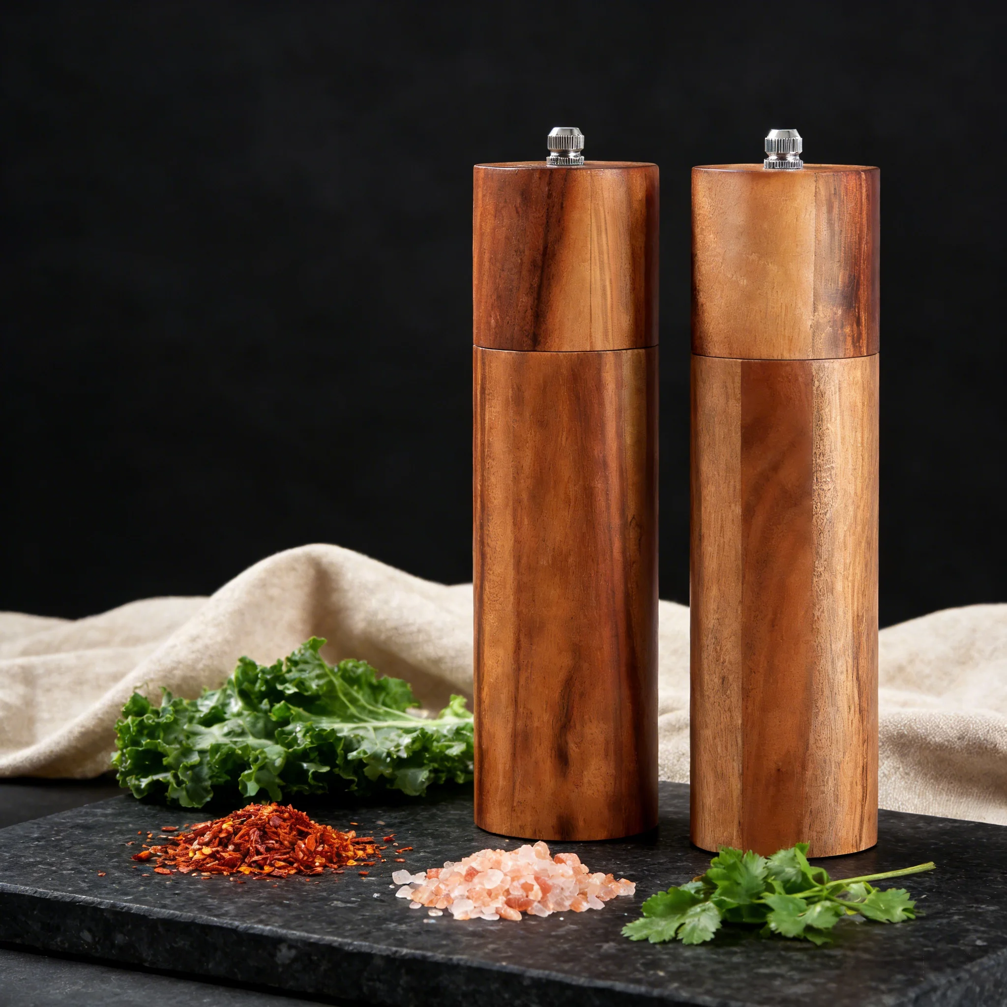 

2PCS，Household Salt and Pepper Grinder Salt Pepper Sea Salt Grinder Mill Manual Abrader Spice Grinder Pepper Cooking Stuff