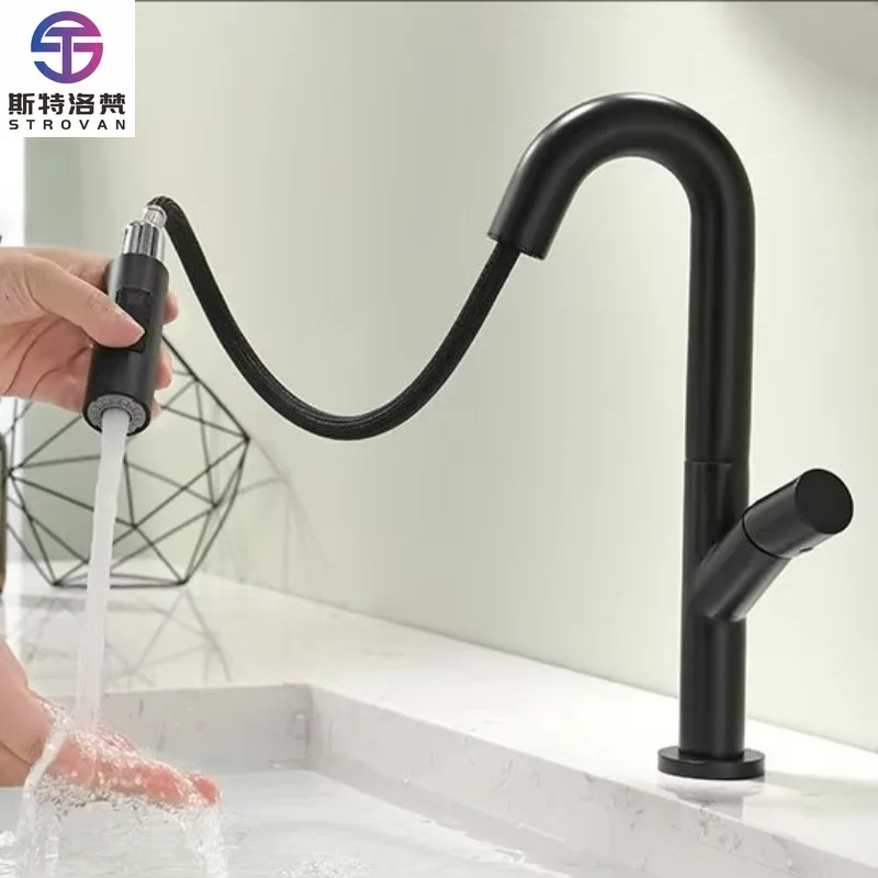 

Single Handle Kitchen Faucet Hot and Cold Dual-Mode Water Outlet for Kitchen Balcony Bathroom Use