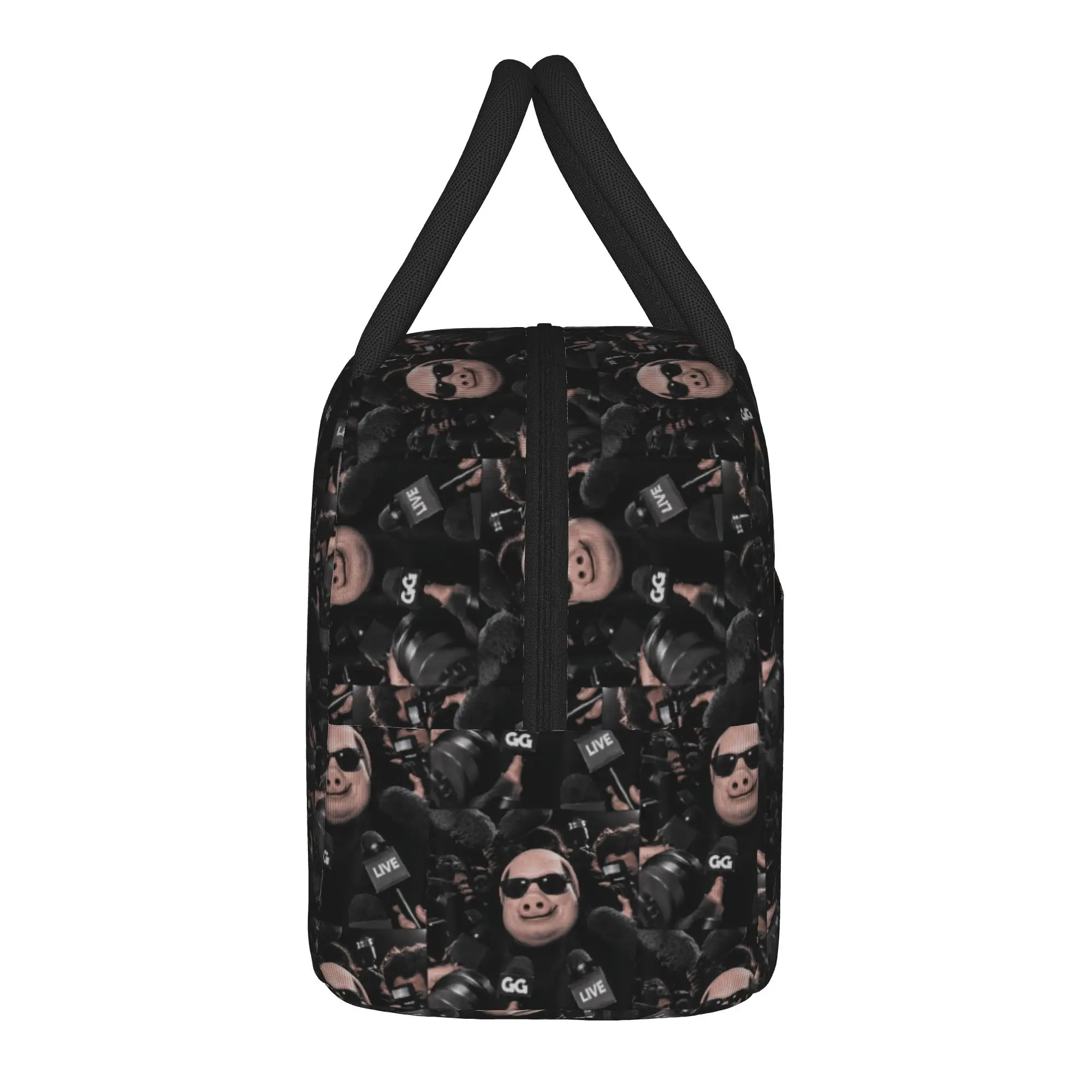Breaking News John Pork Funny Superstar Meme Media Spotlight Lunch Bag  Lunch Box Office Convenient Thermal Tote Handbags