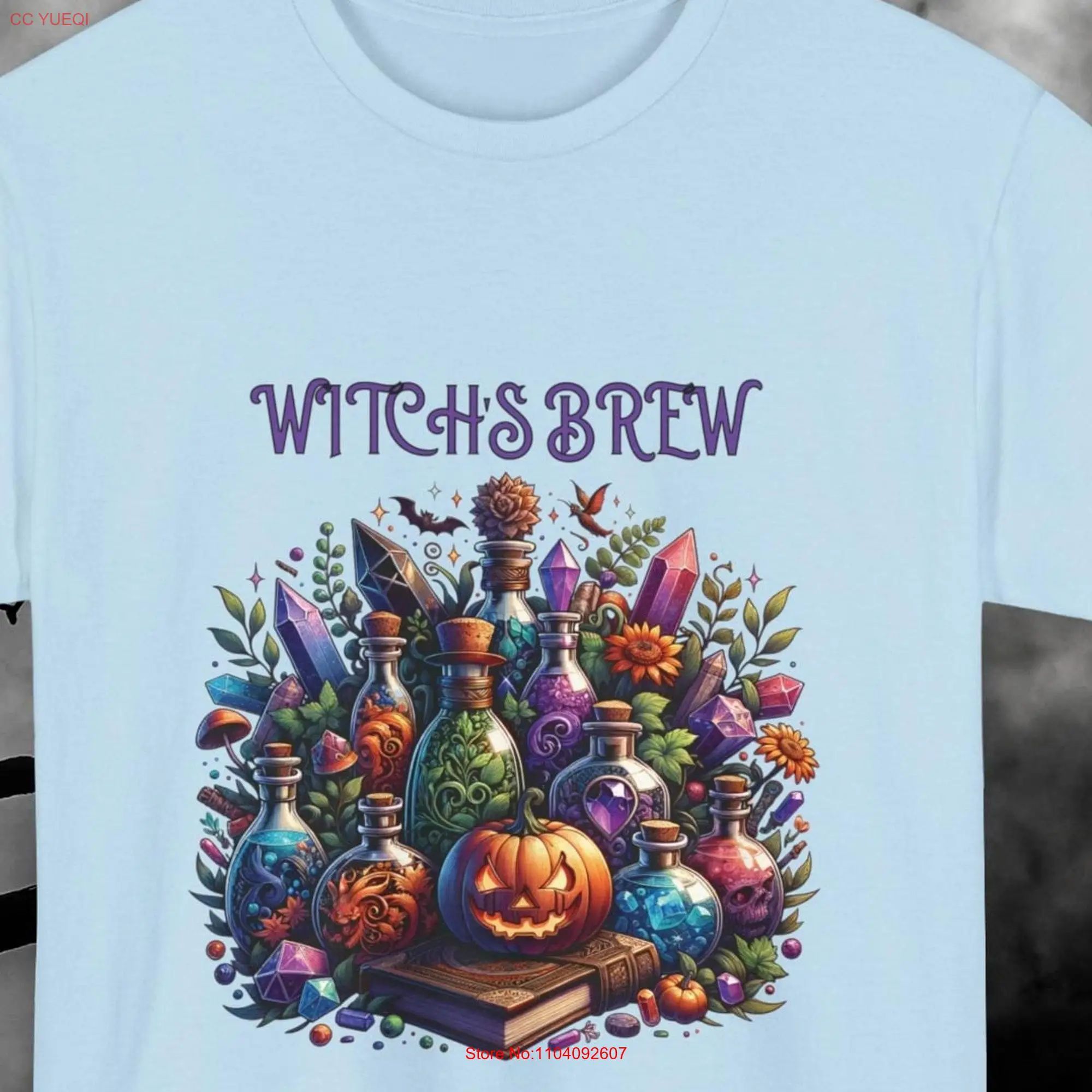 Witch's Brew Magical Potions Design T Shirt 100 Cotton Witchcraft Alchemy Halloween Enchanted Elixirs Mystical Art Idea