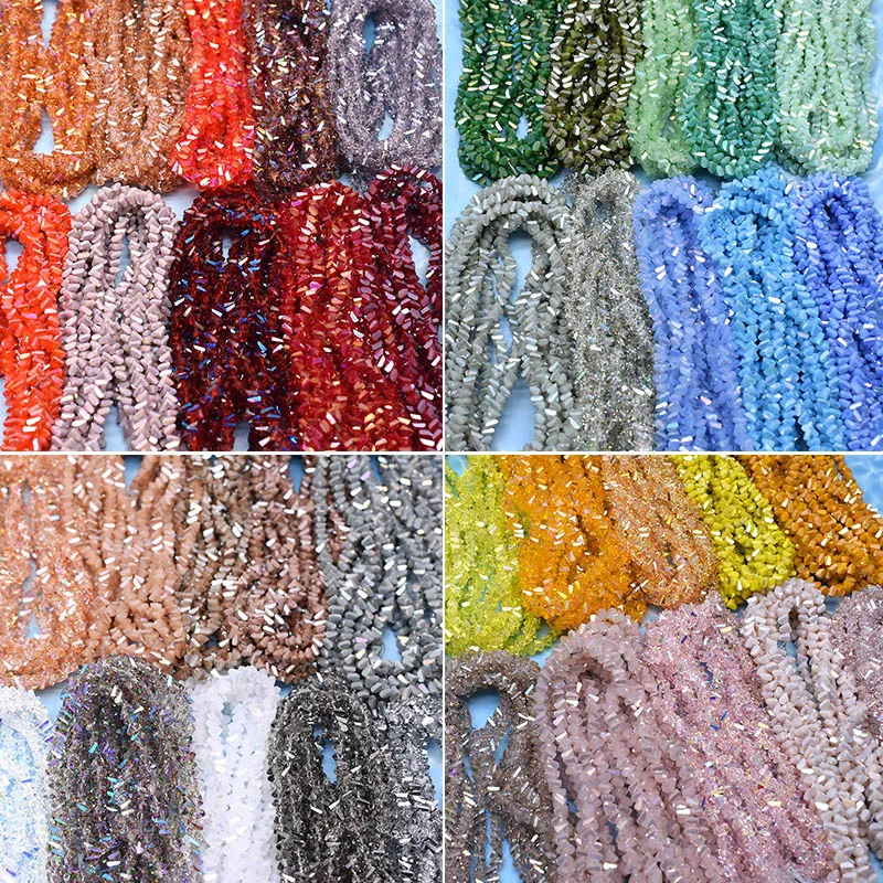 45 Color 6mm Triangle Crystal Beads approx 82pcs Charm Crystal Glass Loose Beads For Jewelry Making DIY Earring Necklace