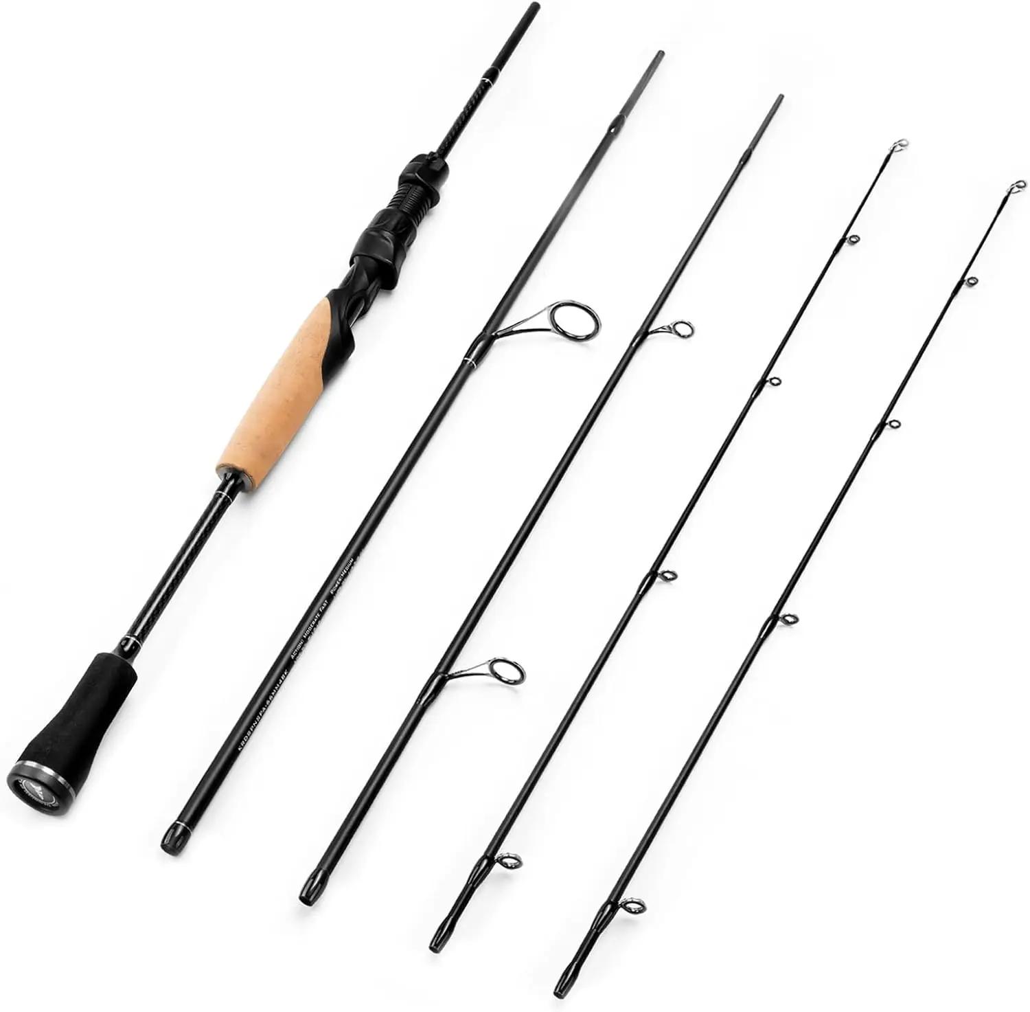 

Travel Fishing Rod 4-Piece Spinning Casting Combo IM7 Graphite Stainless Steel Guides EVA Handle Portable Rod
