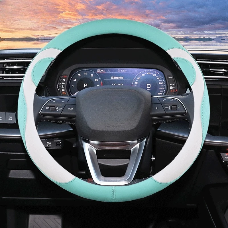 غطاء عجلة القيادة المتخصص الجديد Audi A4L - قماش ناعم، قبضة مريحة ومضادة للانزلاق