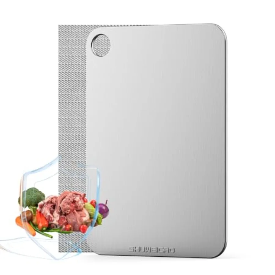 

Titanium Cutting Board 14.17 x 9.84 100 Pure Titanium Kitchen Chopping Board Double Sided Food Grade for Meat Veggies Fruits Gr