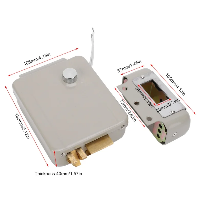 9-12V Electric Door Strike Lock Door Access Control 2-Wire Electromagnetic Locks For Community