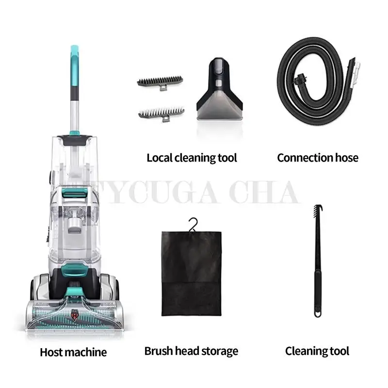 50℃ Floor Scrubber Dryer Machine For Carpet Fabric Sweeping 99% Mite Removal For Hotel Cleaning  Scrubbing Home Appliance 16KPa