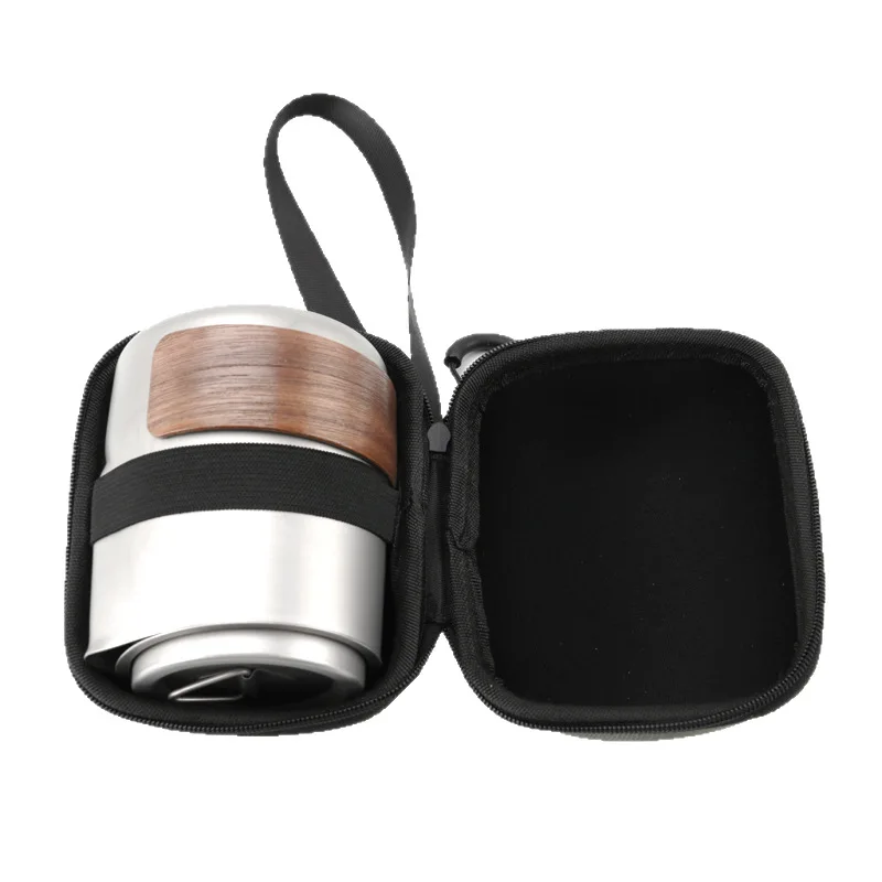 Portable Titanium-plated Stainless Steel Travel Tea Set Including Teapot and Double-Walled Tea Cups Lightweight  for Outdoor Use