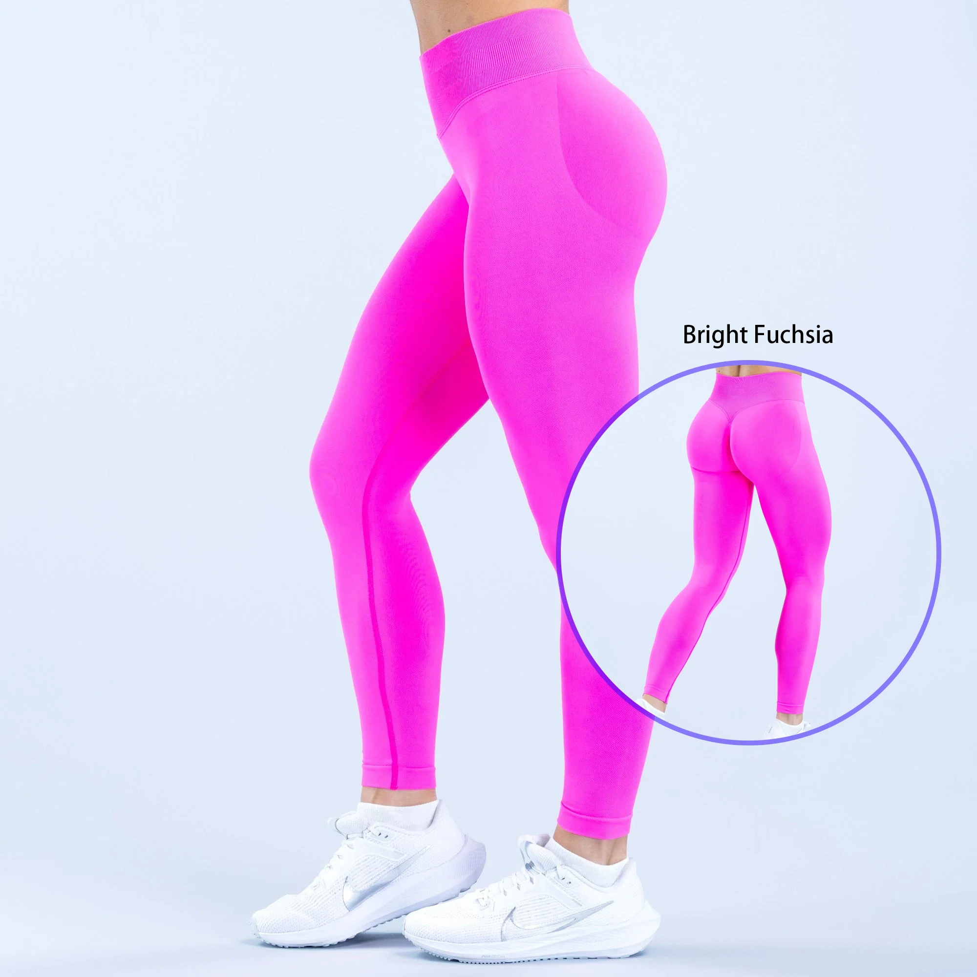 سراويل اليوغا التأثيرية بلون سادة بدون خياطة عالية الخصر 4 طرق قابلة للتمدد للتمرين للنساء في صالة الألعاب الرياضية وتدريبات اللياقة البدنية