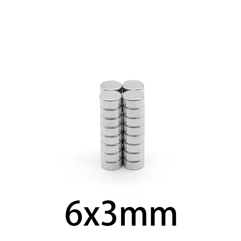 6x3mm Powerful Magnets Strong Disc Magnets For Fridge, DIY, Building, Scientific, Craft, Education 6*3  6x3