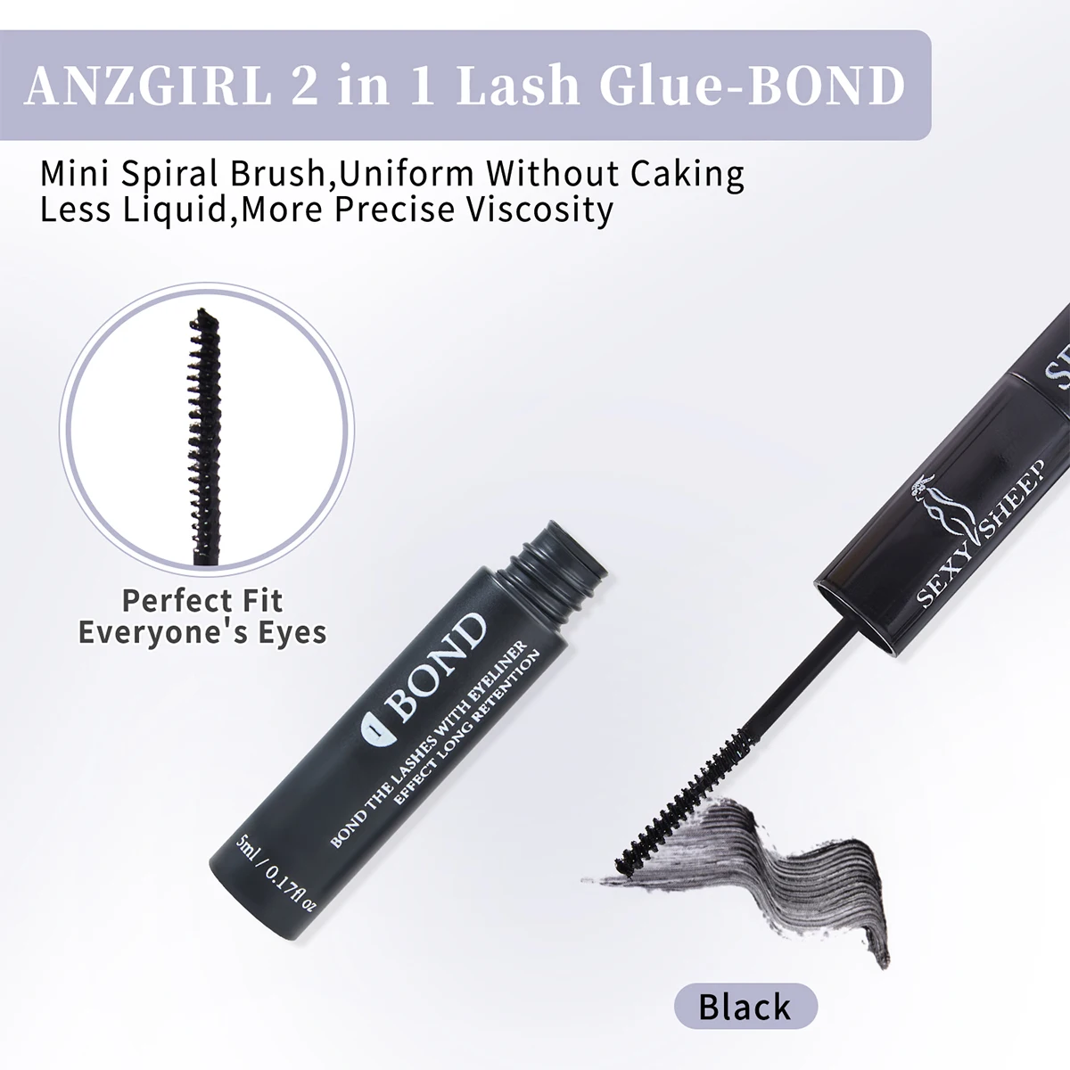 ISEEN DIY Wimpernverlängerungsset, 300 Stück, Wimperncluster, individuelles Wimpern-Set mit Wimpernbindung und Dichtung und Wimpernpinzette, Wimpernentferner