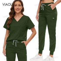 Uniforme cirúrgico hospitalar, Medical Scrub Set, Doctor Nurse Clothes, Acessórios de enfermagem, Clínica odontológica, Salão de beleza Workwear, Conjunto de laboratório