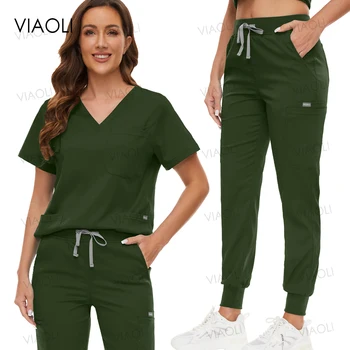 Ziekenhuis Chirurgisch Uniform Medische Scrub Set Dokter Verpleegkundige Kleding Verpleegkundige Accessoires Tandheelkundige Kliniek Schoonheidssalon Werkkleding Lab Set