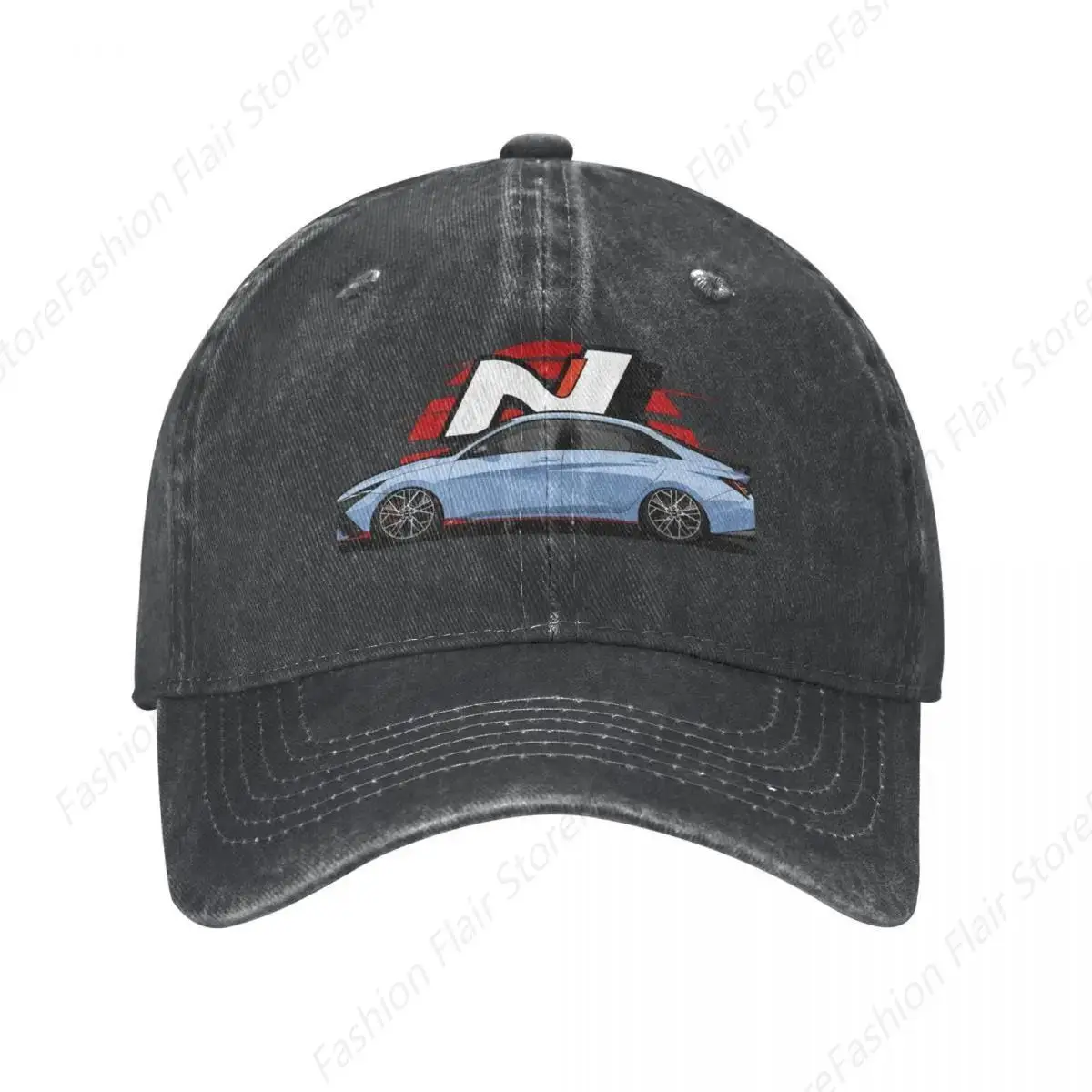 i30N Sedan/Elantra N Side View Cowboy Hat Snap Back Hat Beach Hats For Men Women's