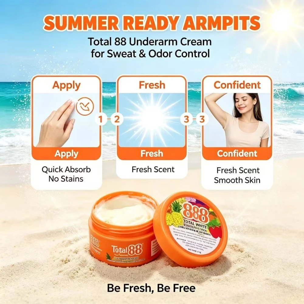 35g Thailand Total88 Underarm Deodorant for Eliminating Body Odor Sweat with A Fresh Scent Improve Skin Pigmentation