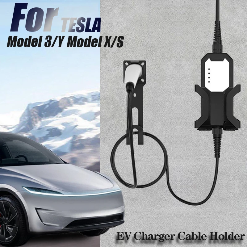 

Electric Car Charging Cable Bracket Charger Gun Head Socket US EV Cable Holder Type2 For TESLA Wall Mount Charging Cable Socket