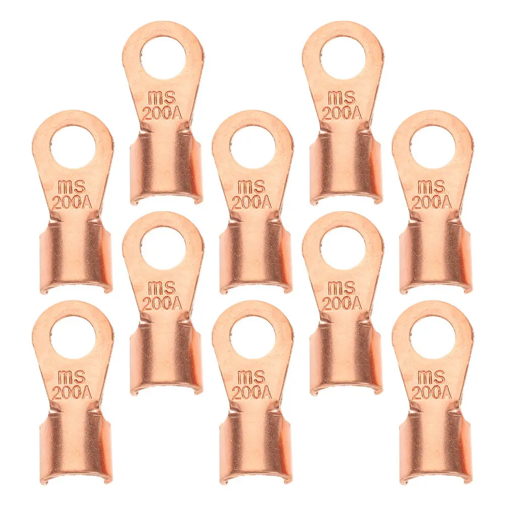 

10Pcs Copper Wire Connectors Open End Crimp Terminals Cable Ends Electrical Connection Cable Crimps Spade Crimp