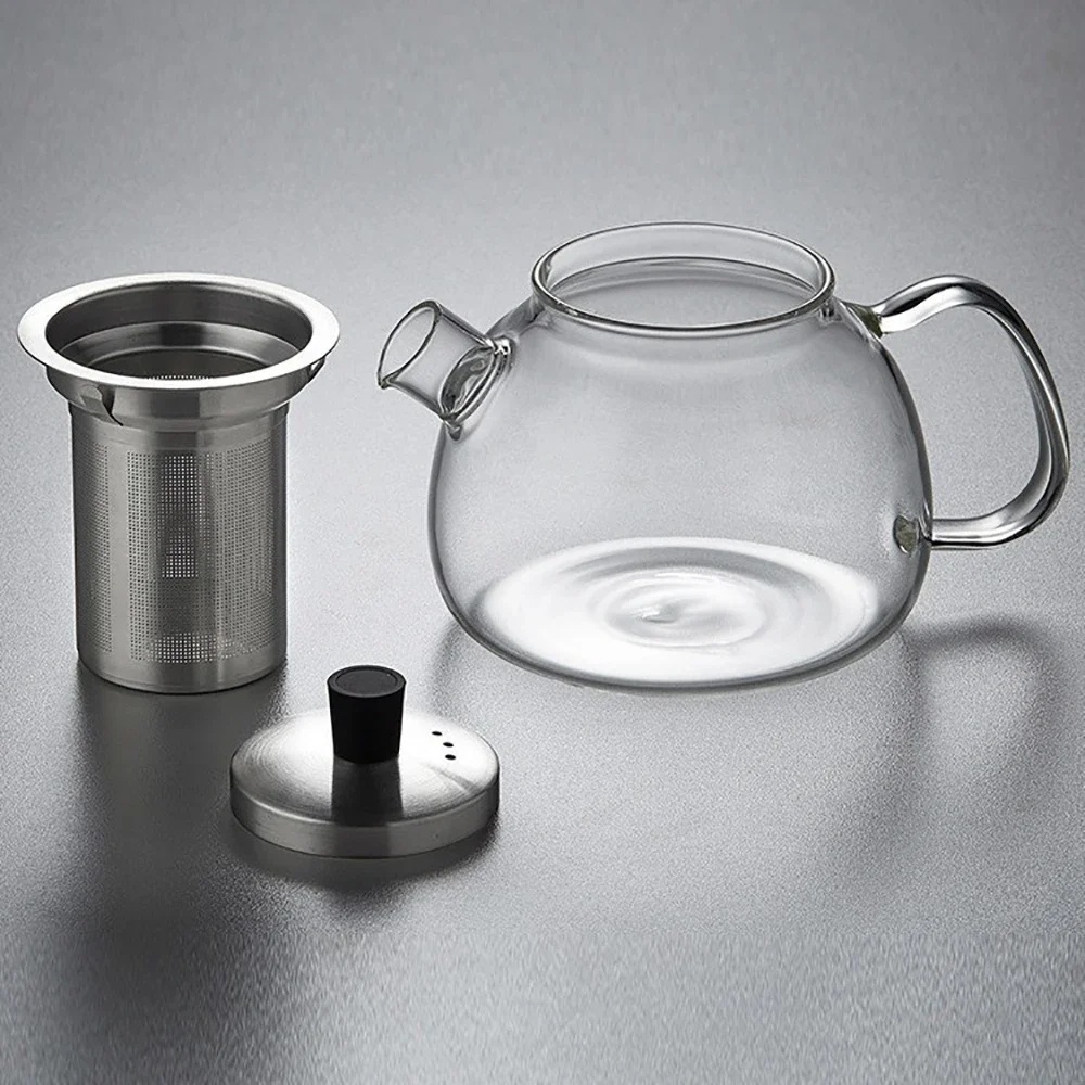 Glass Tea Pot Infuser 800ML / 1500ML Heat-resistant Teapot Water Separation Inner Kettle Chinese Kung Fu Tea Strainer Teaware 티팟