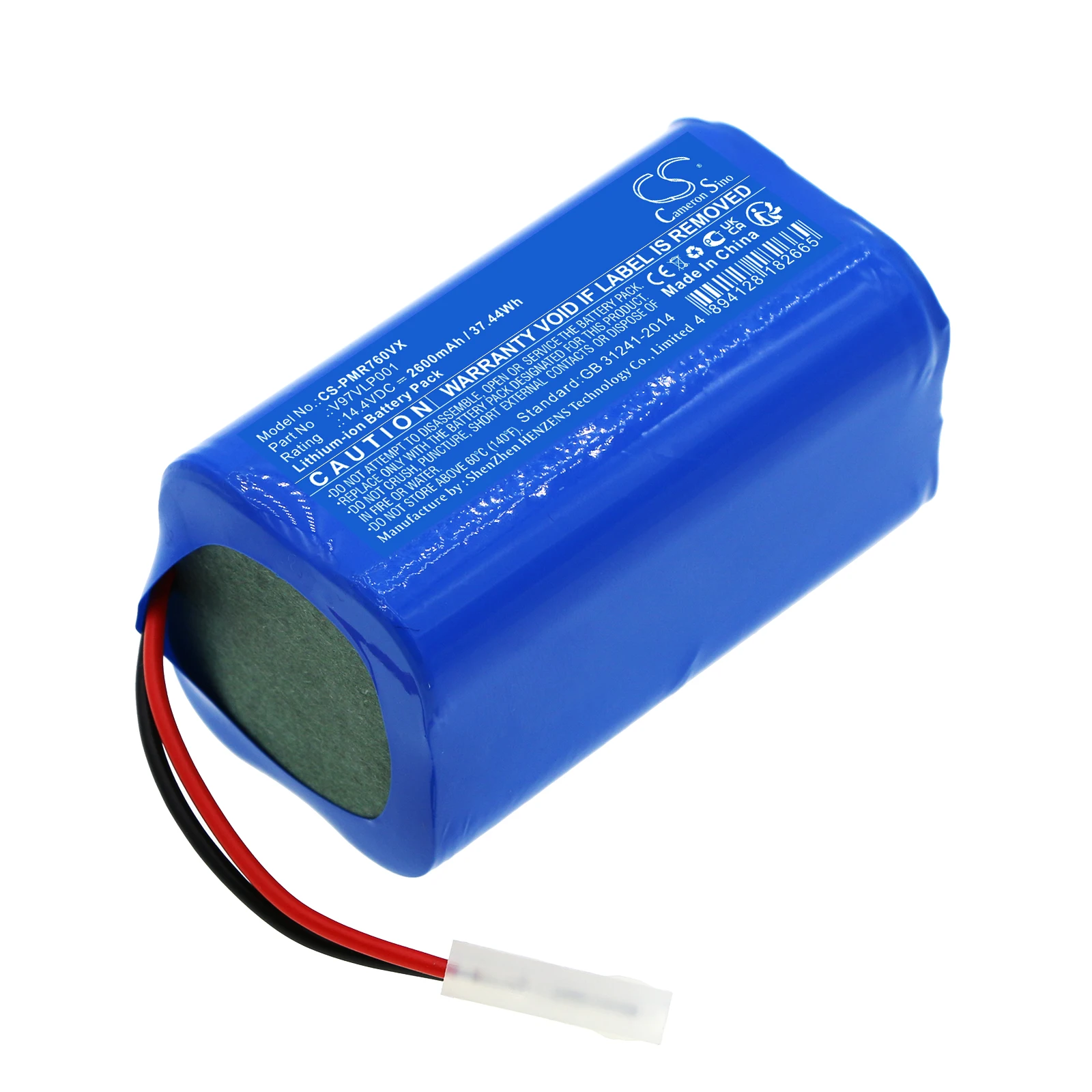 

14.4V 2600mAh Vacuum Cleaner Battery V97VLP001 for Panasonic MC-8R76C MC-8R76D MC-RS753 MC-RS755, For RoboJet x-force +TOOL