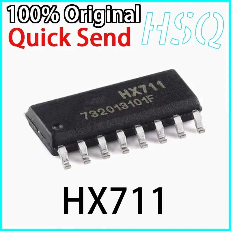 5 قطعة رقاقة تحويل تناظرية/رقمية أصلية HX711 SOP-16 للموازين الإلكترونية ، علامة تجارية جديدة في المخزون