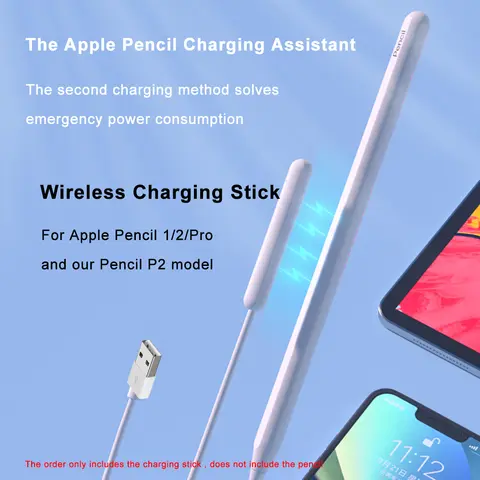 Wireless Charging Stick For Apple Pencil Pro / 1st / 2nd Handwriting Pen Charger Matepad Magnetic Absorber Charging Rod