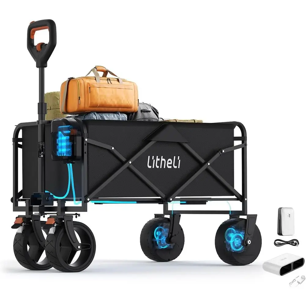 

Портативная складная тележка на колесах объемом 100 л для улицы, пляжа, покупок и кемпинга