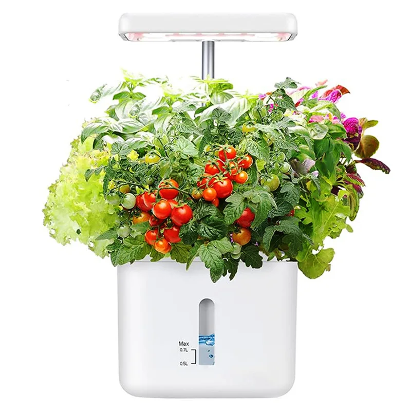 2026 Indoor Smart Hydroponic Planter Built-In Full Spectrum LED Grow Light Desktop Vegetable Cultivation Device