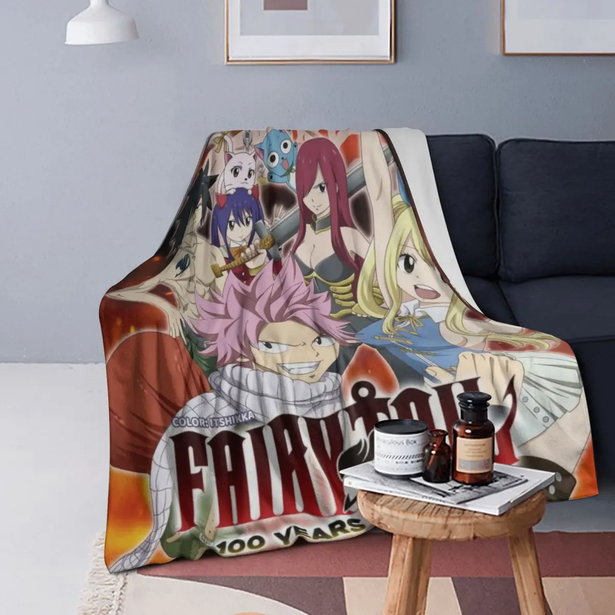 

Fairy Tail Blankets Soft Warm Flannel Throw Blanket Bedding for Bed Living room Picnic Travel Home Couch